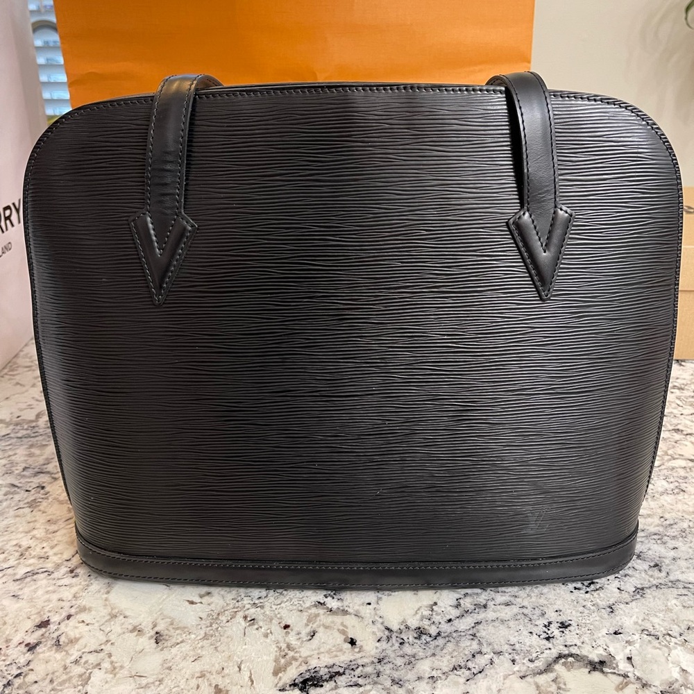 Louis Vuitton Vintage Epi Noir Large Lussac Tote Bag